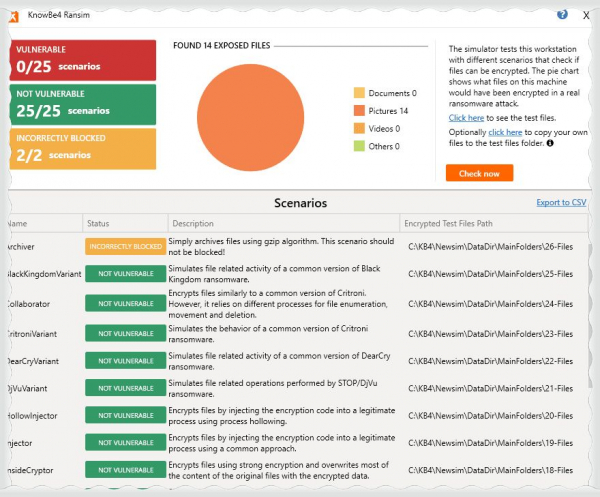 RanSim – инструмент проверки эффективности защиты компьютера от вирусов-вымогателей