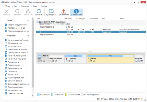 NIUBI Partition Editor – бесплатный дисковый менеджер с премиум возможностями