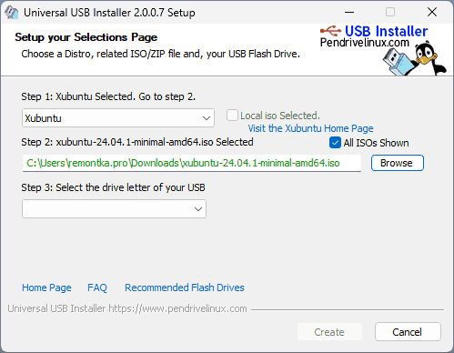 Universal USB Installer — создание загрузочных накопителей Linux и Windows